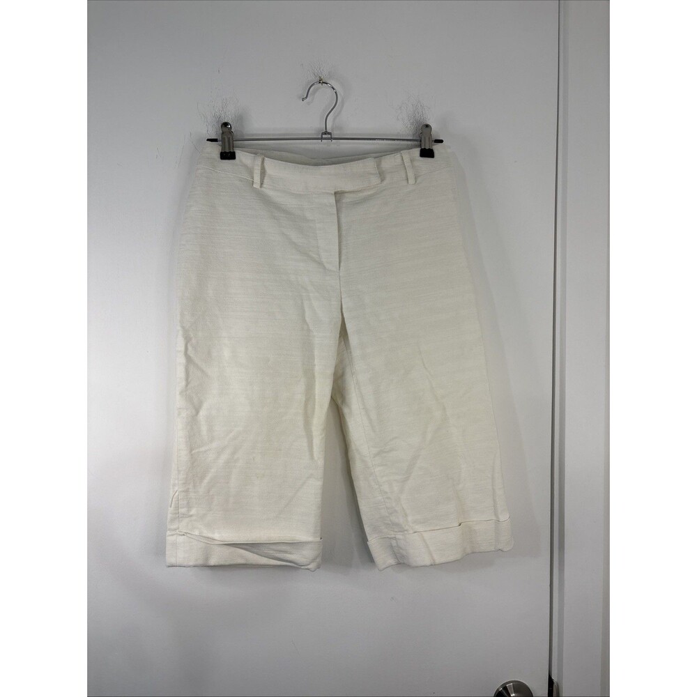 Alberto Malaki White Long Shorts Nautical Sz 8